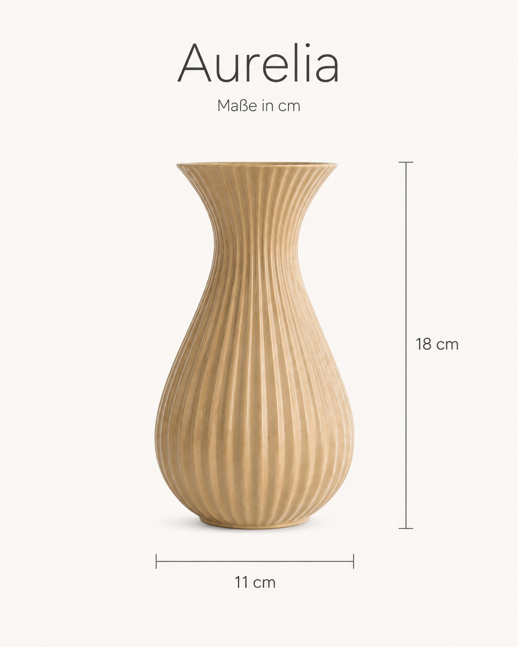 3D-Gedruckte Design-Vase „Aurelia“ – Elegante Amphoren-Form