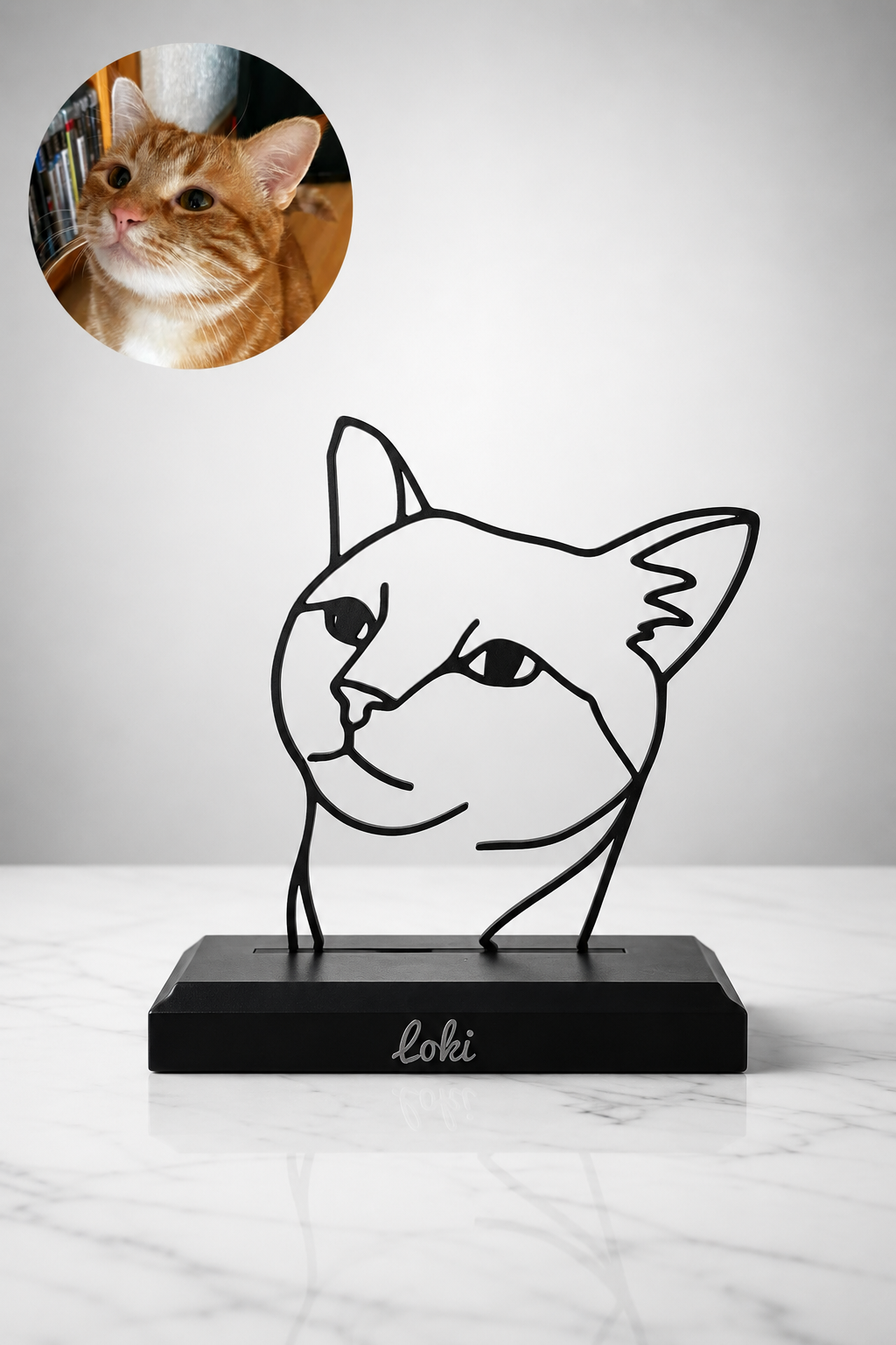 Personalisierte Hundeskulptur-minimalistisches Bild mit oder ohne Name, individuelles Hundeportrait, Geschenk für Hundbesitzer